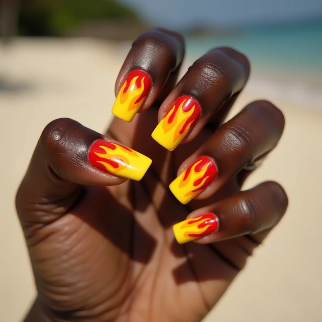  Glossy Flame Burst