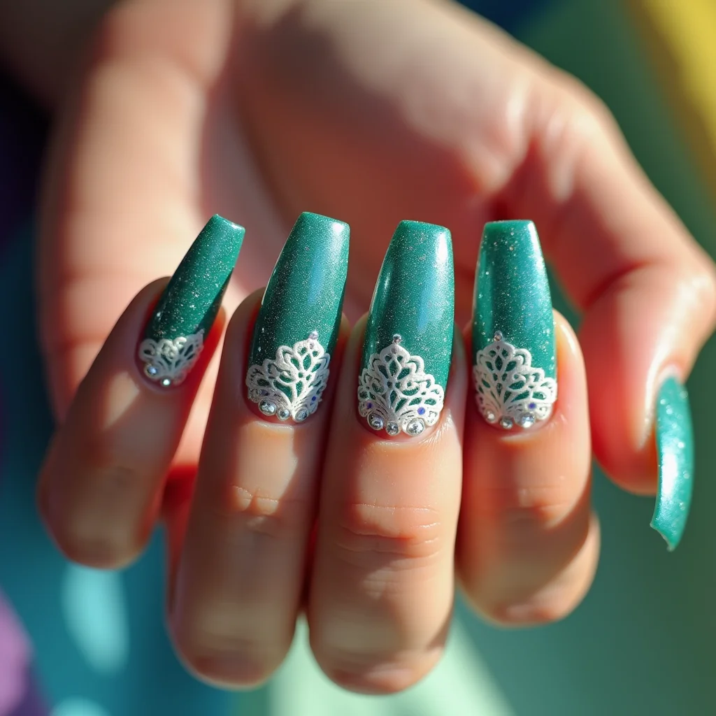 Glamour Teal Sparkle