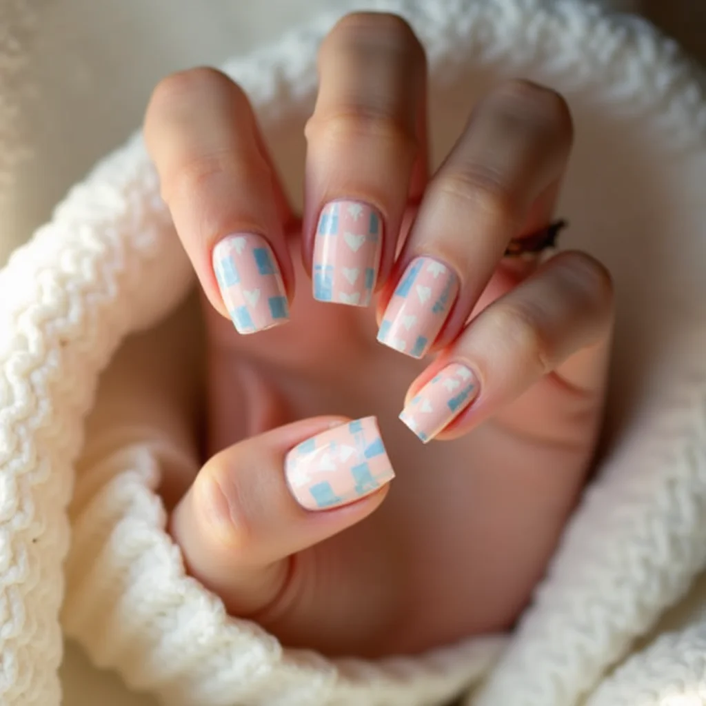 Fresh Peach Checkered