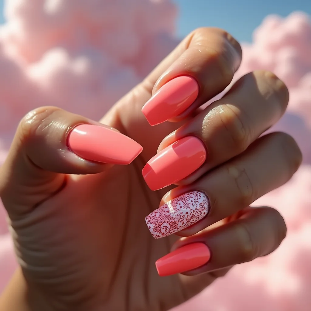 Coral Strawberry Lace