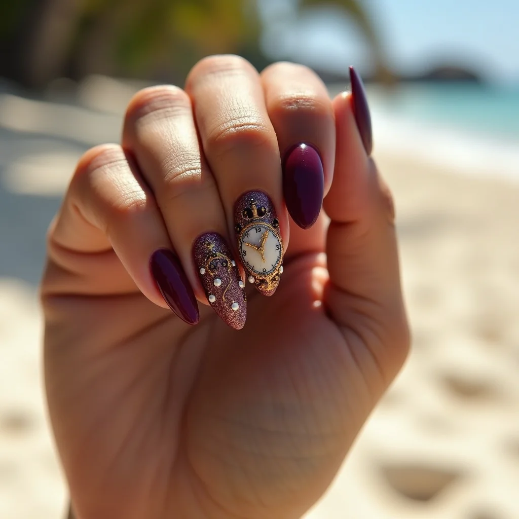 Burgundy Sophisticated Timepieces