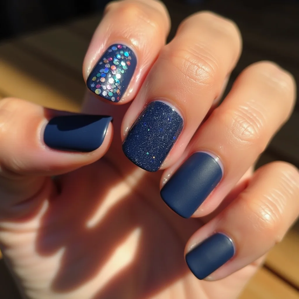 Textured Indigo Sequins
