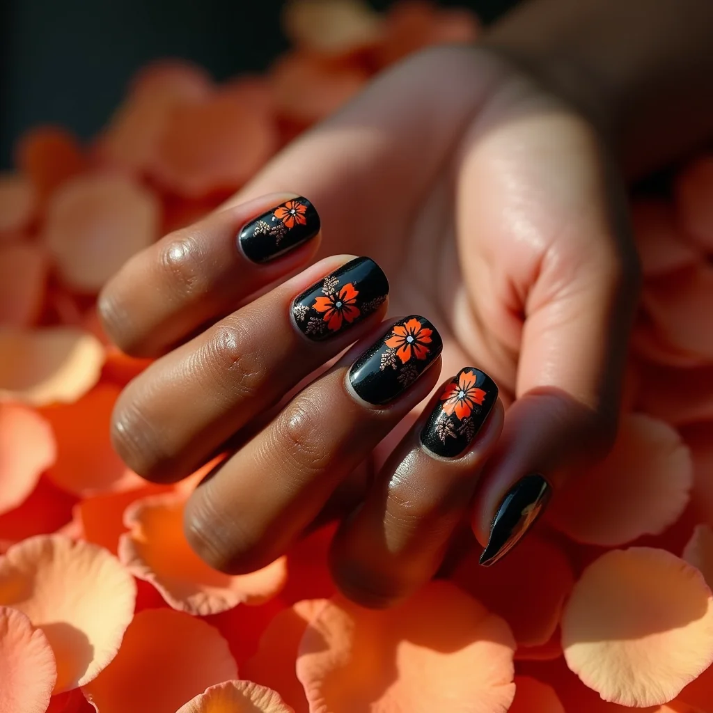25 Orange And Black Nail Designs You Must Try in 2025