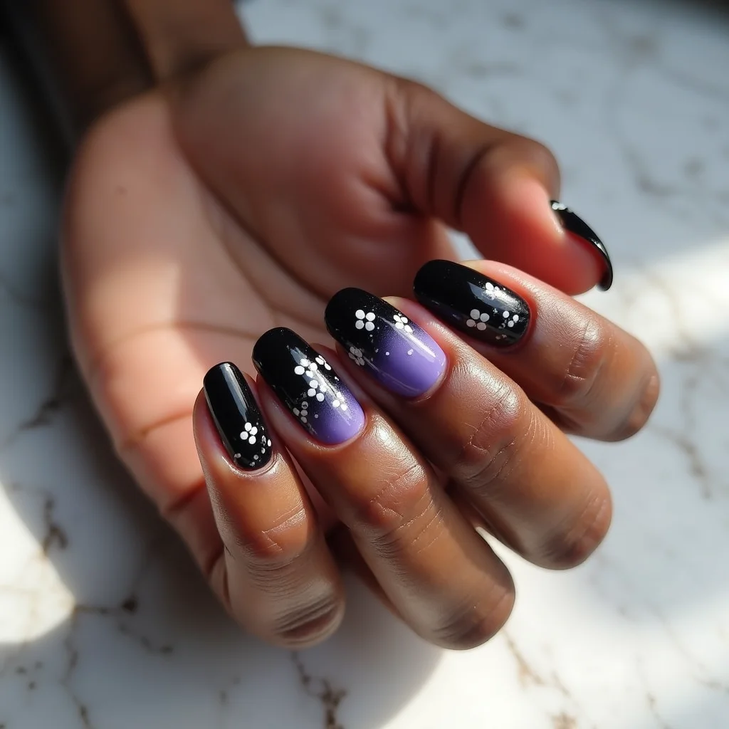  Delicate Black And Purple
