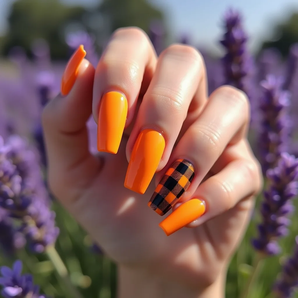  Fun Orange Plaid