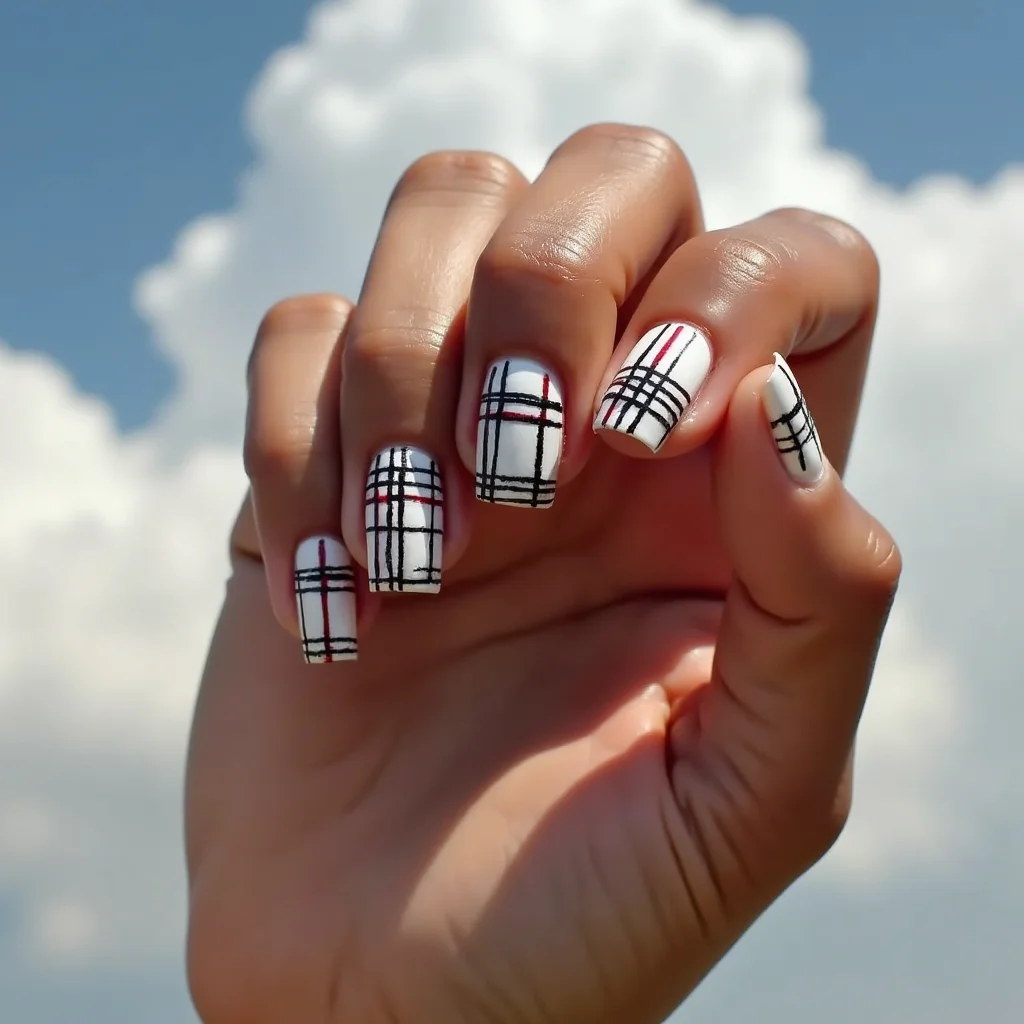 Timeless White Plaid