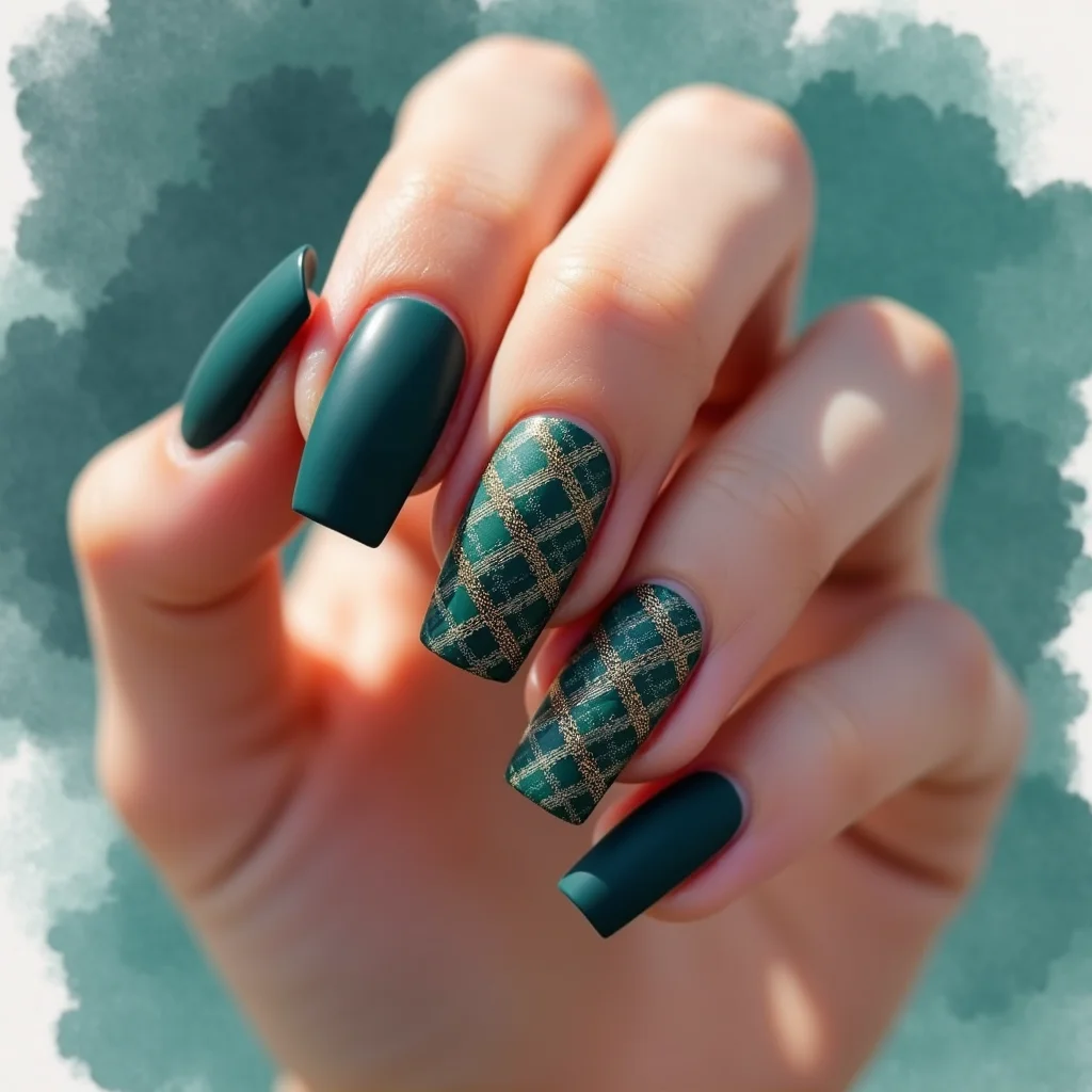 Sophisticated Teal Plaid