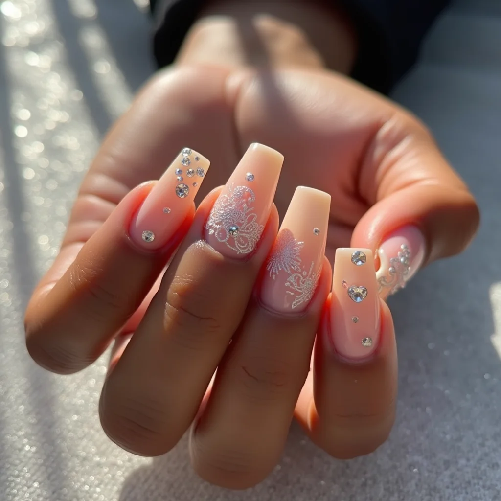 Elegant Peach Lace