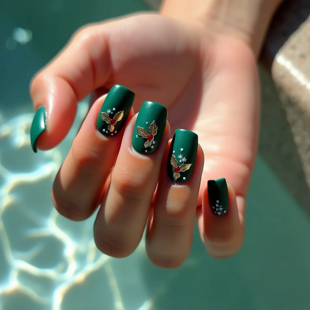 Emerald Holly Charm