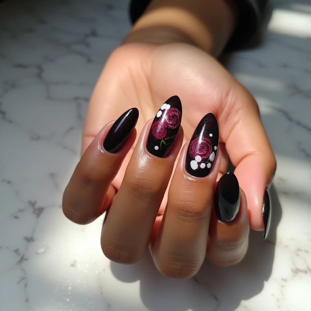Black And Red Ombre Roses