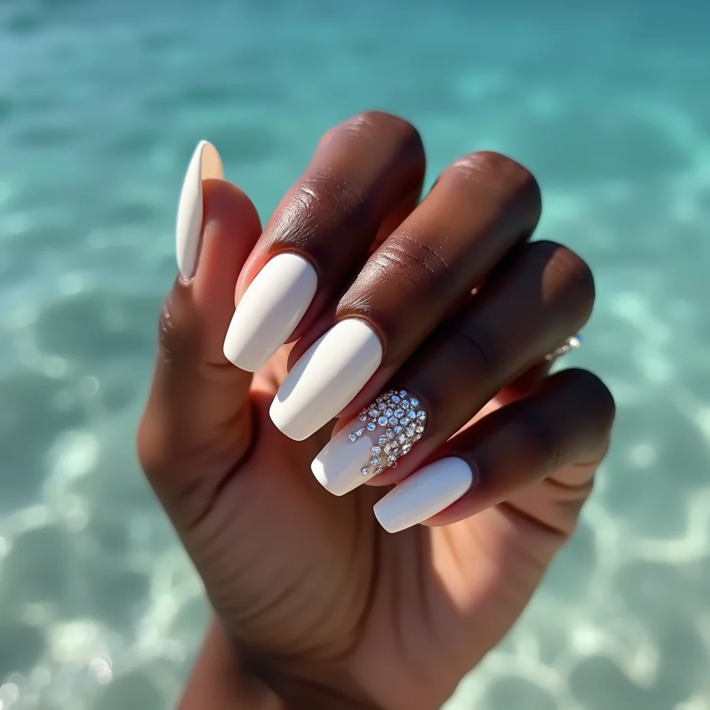 Chic Short Wedding Rhinestones