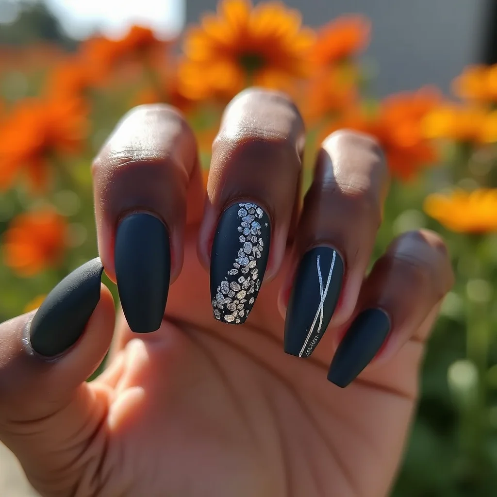 Charcoal Foil Elegance