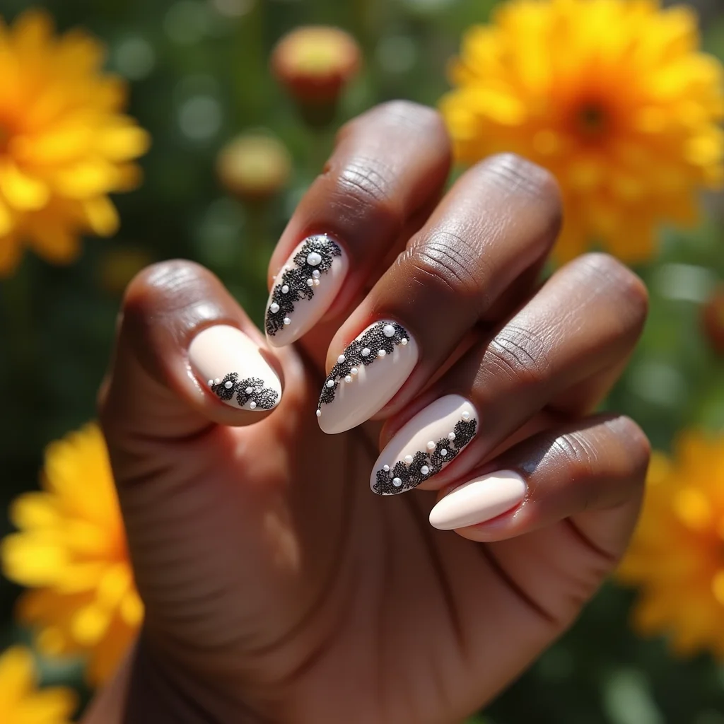 Beige Lace Elegance