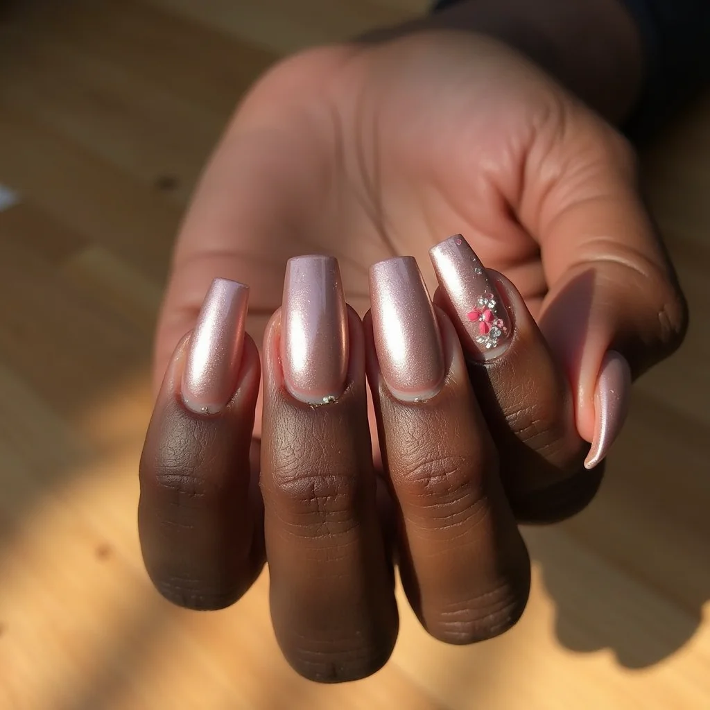 Rose Gold Pink Square Elegance