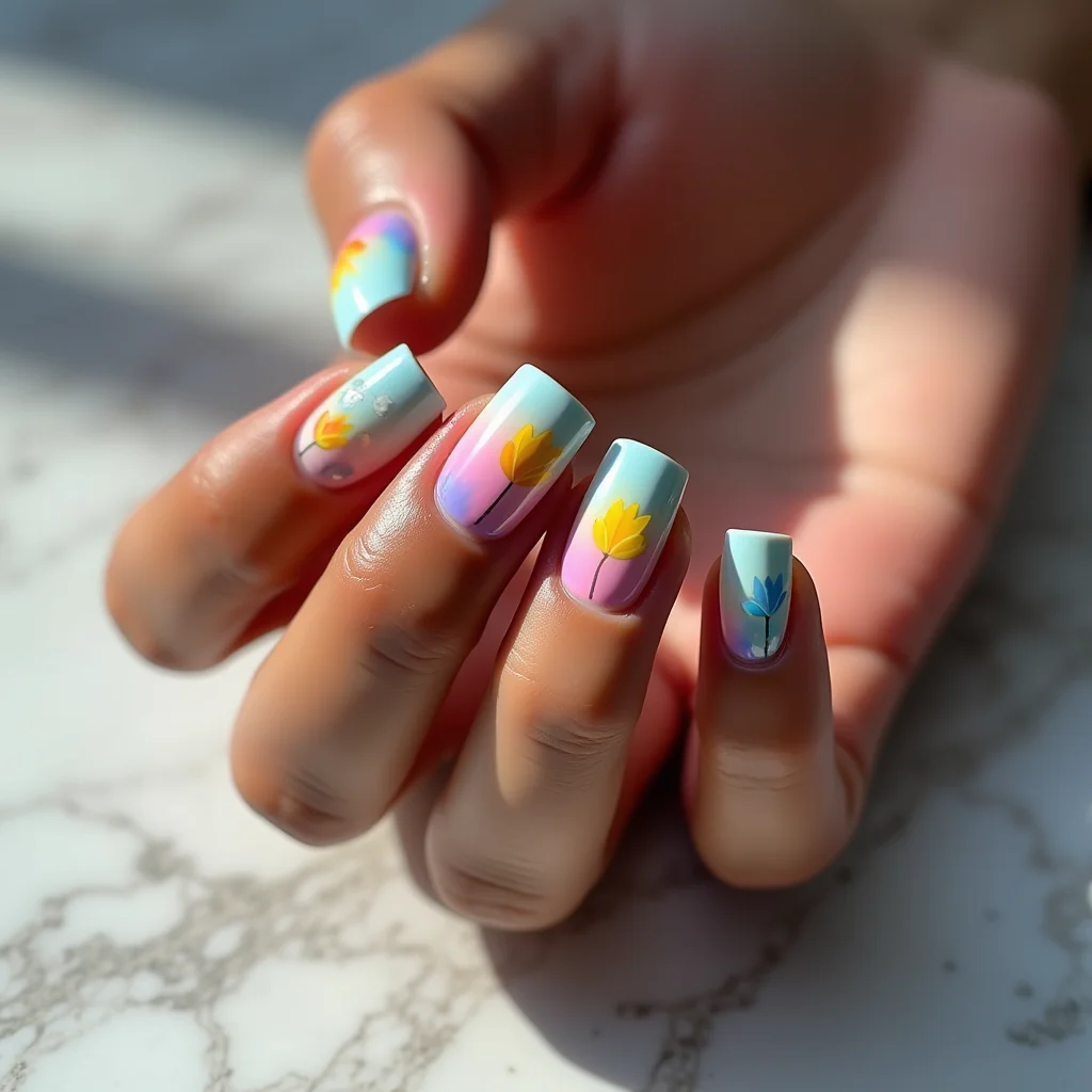 Rainbow Tulip Whimsy