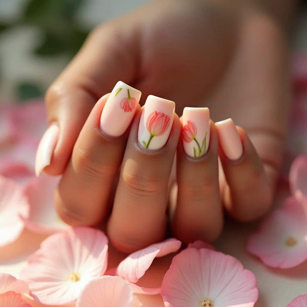 Peach Tulip Elegance