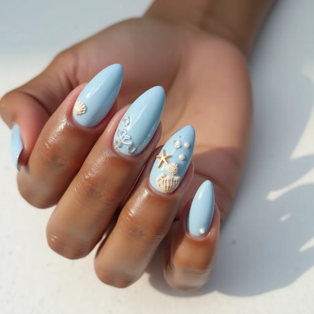  Beachy Milk Seashells