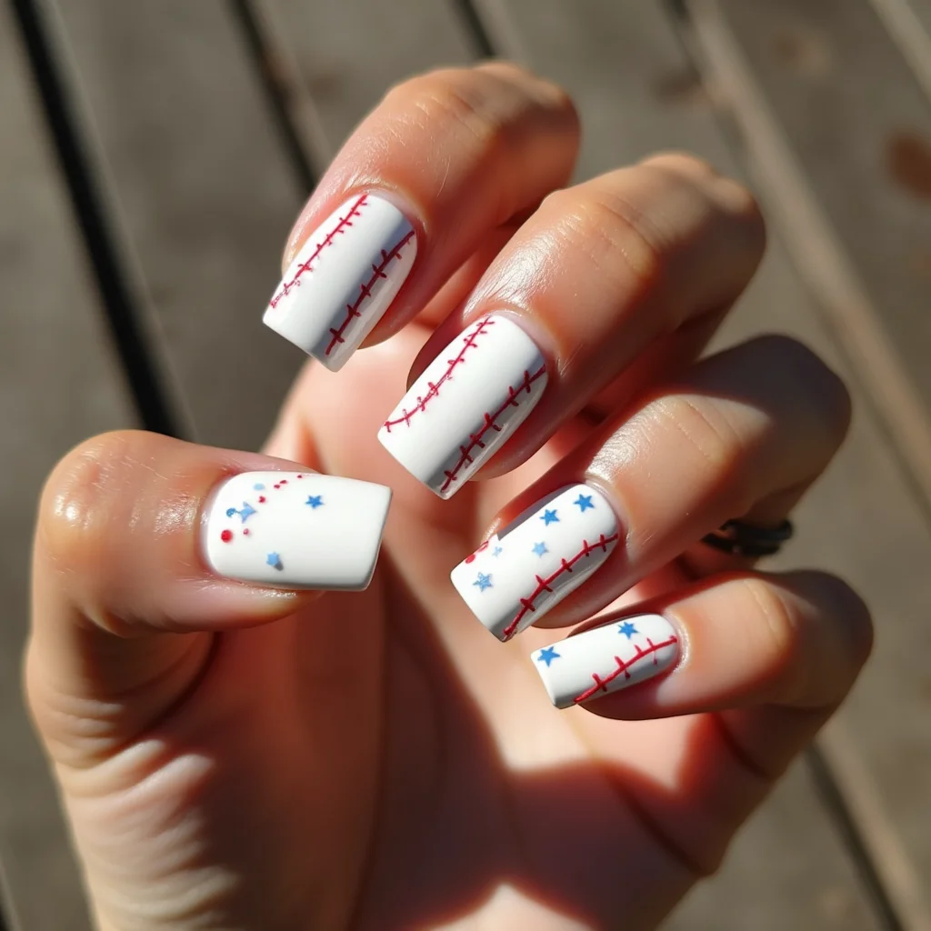 Starry Baseball White