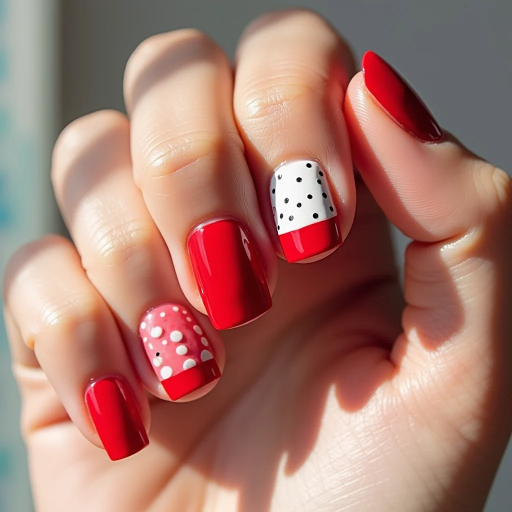 Retro Polka Double French