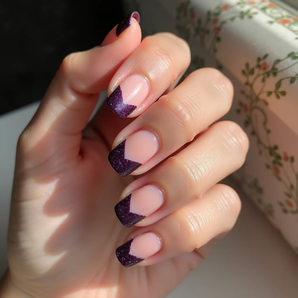 Dramatic French With Purple