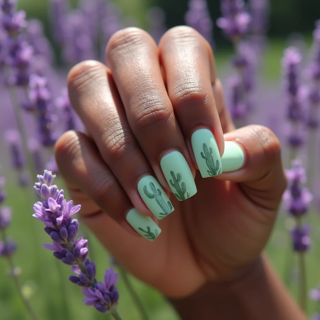 Mint Boho Cactus