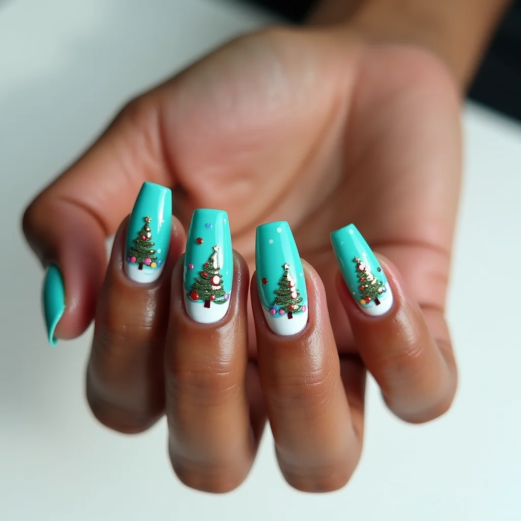  Whimsical Turquoise Christmas Tree