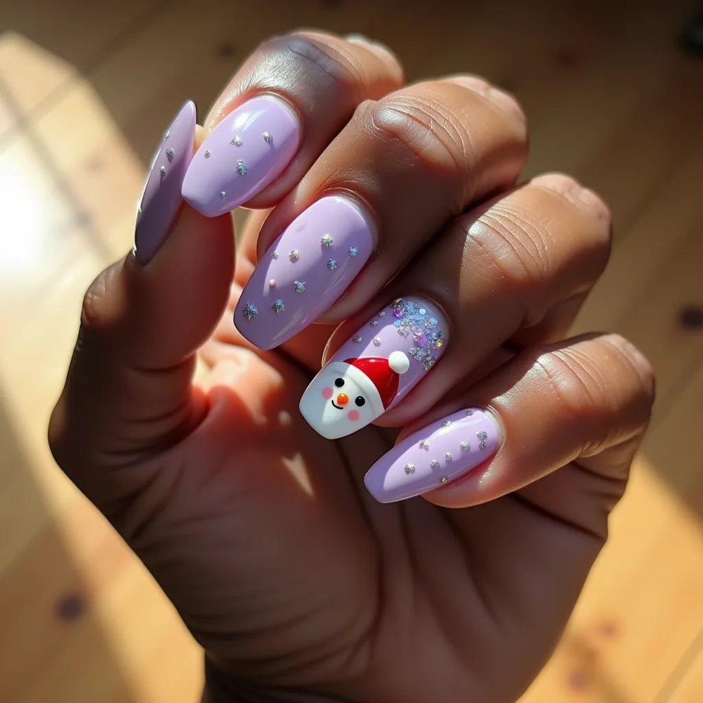 Dreamy Lavender Santa Hat