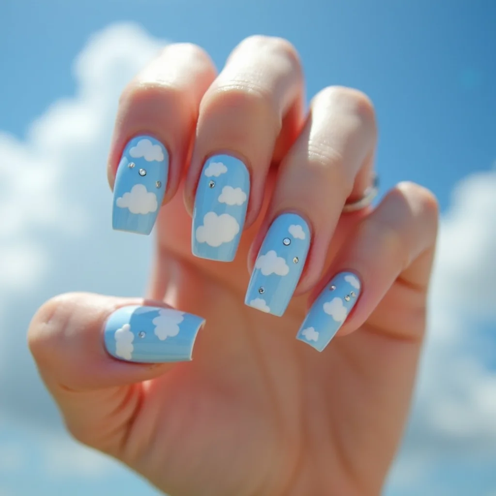 Whimsical Acrylic With Rhinestones