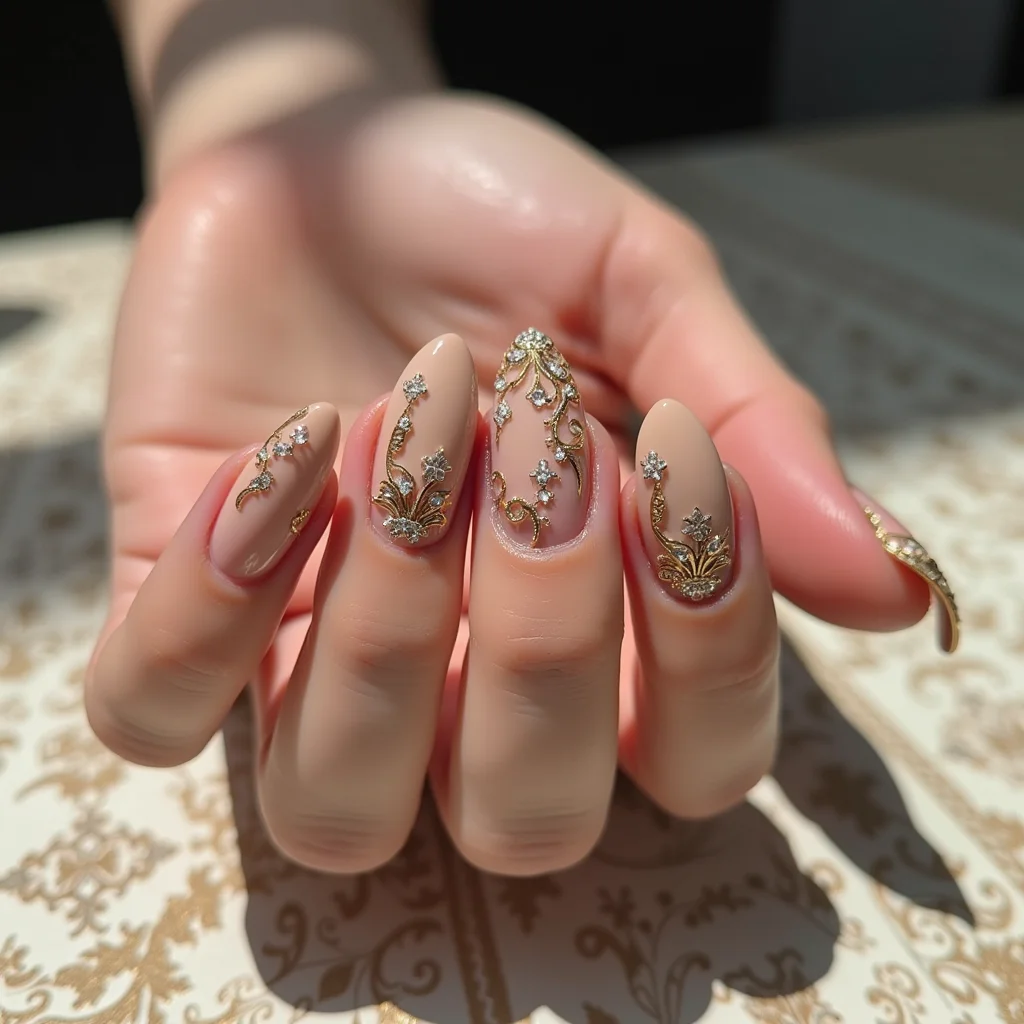Elegant Acrylic With Rhinestones