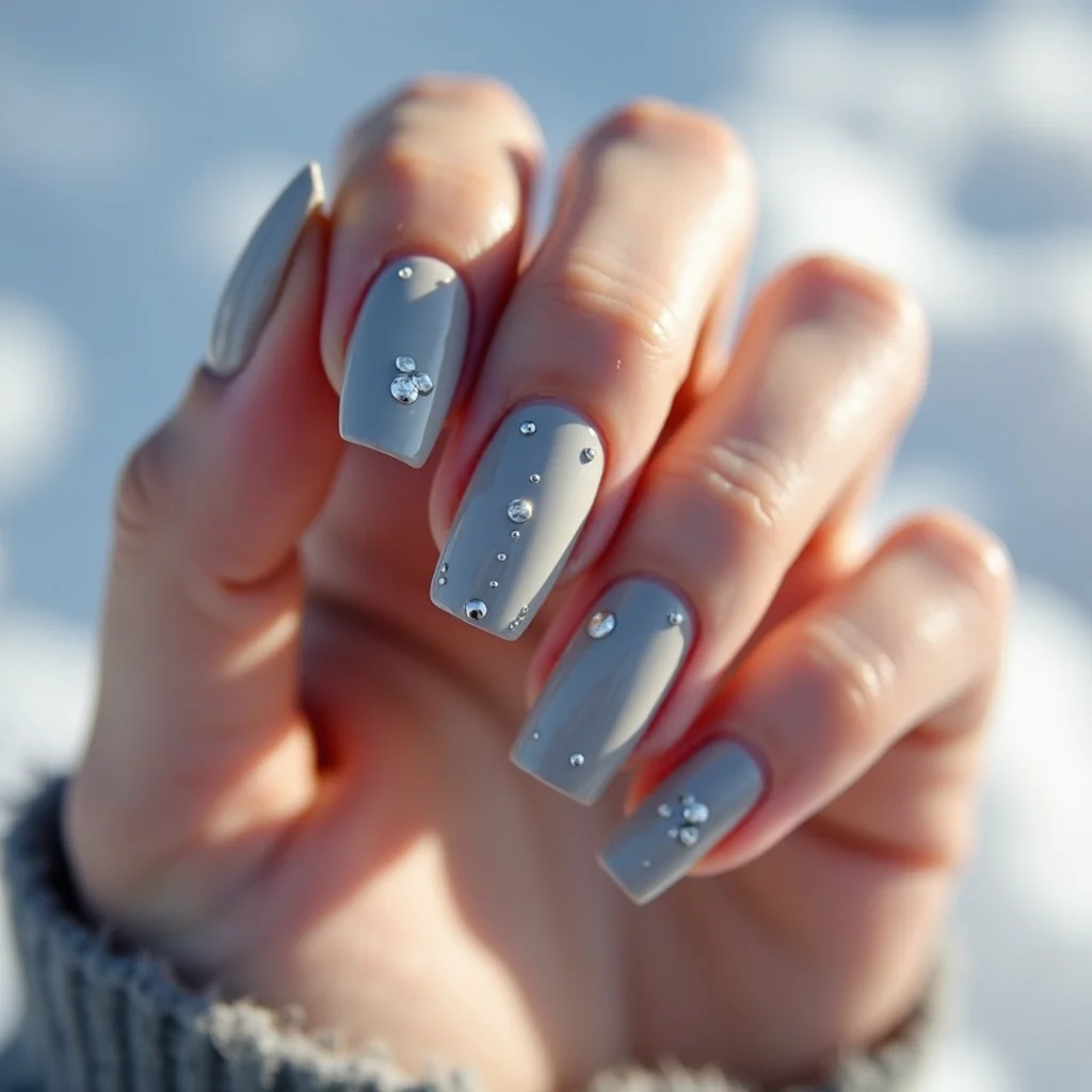 Understated Acrylic With Rhinestones