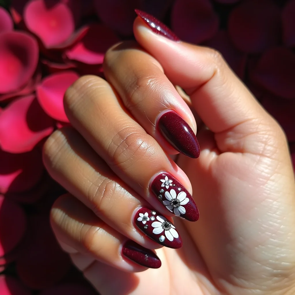  Floral Elegance Black Cherry