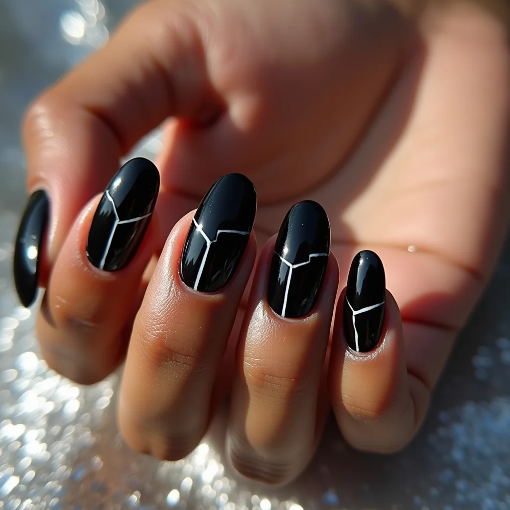 Modern Art Black Cherry Lines