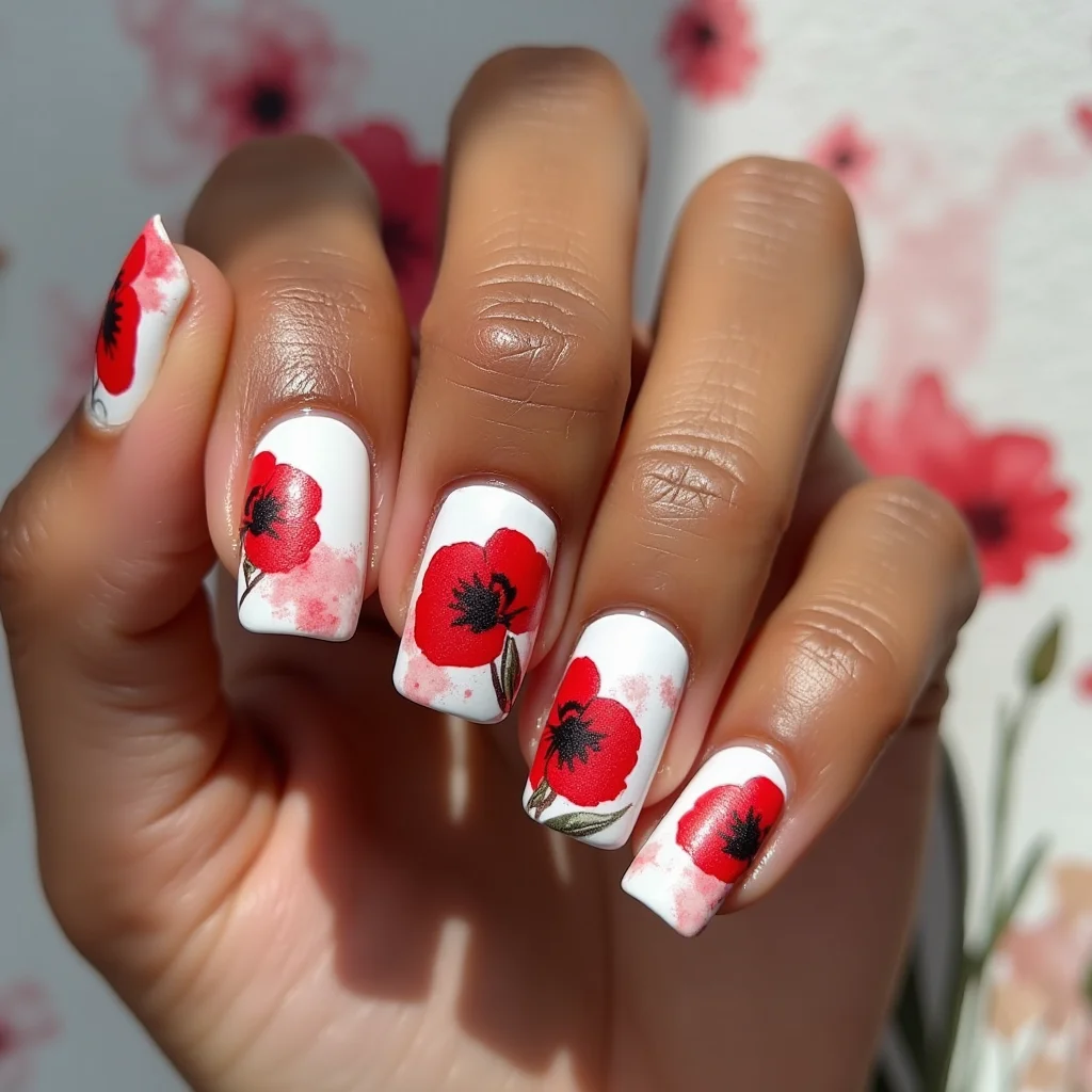  Bold White Poppies