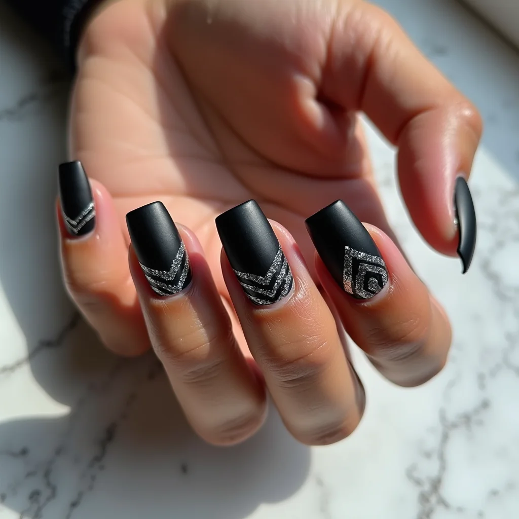  Silver Sparkle Stripes
