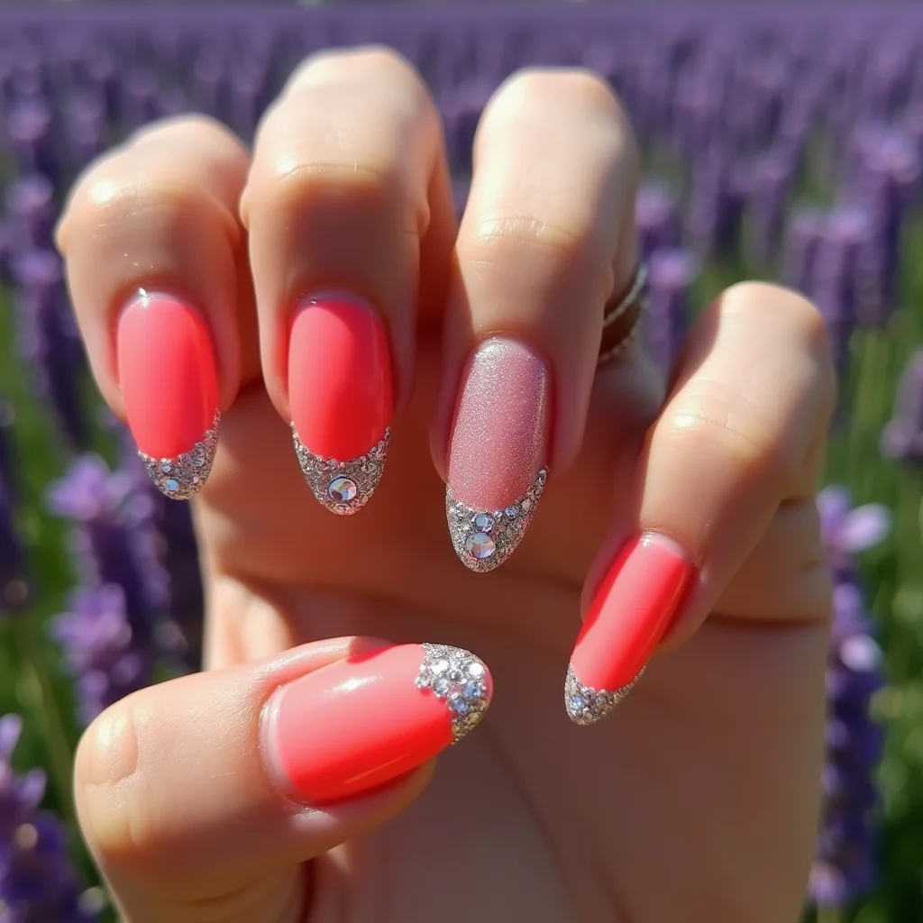 Coral Silver Glam