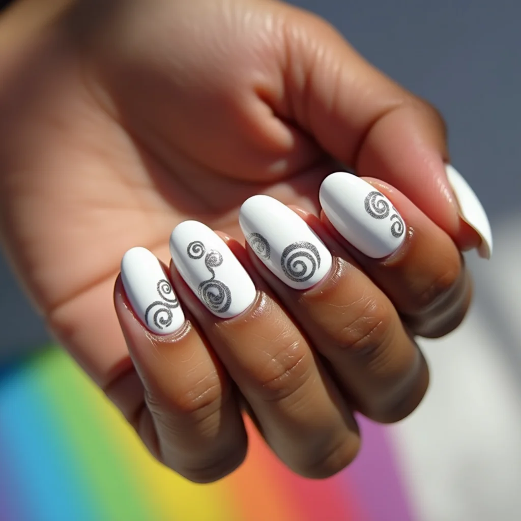 Sophisticated Silver Swirls