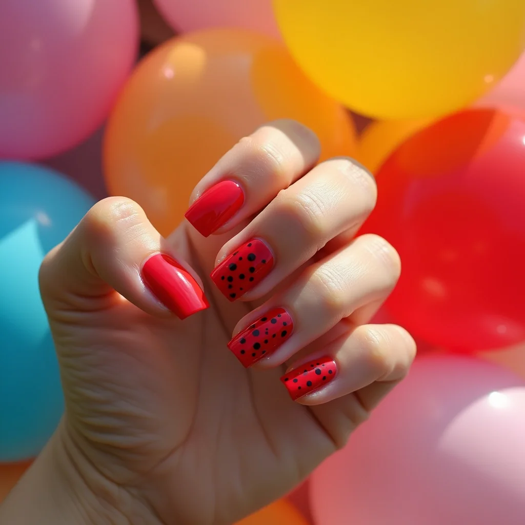  Bright Red Polka Play