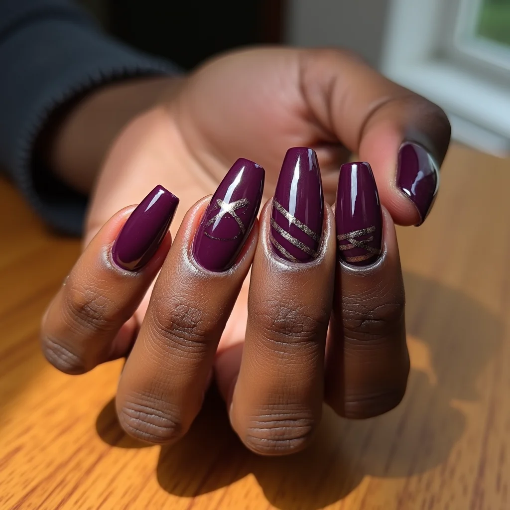  Plum Gloss Stripes