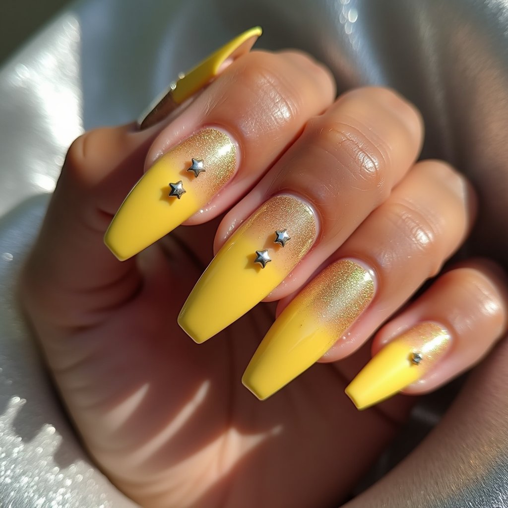 Starry Gold Ombre