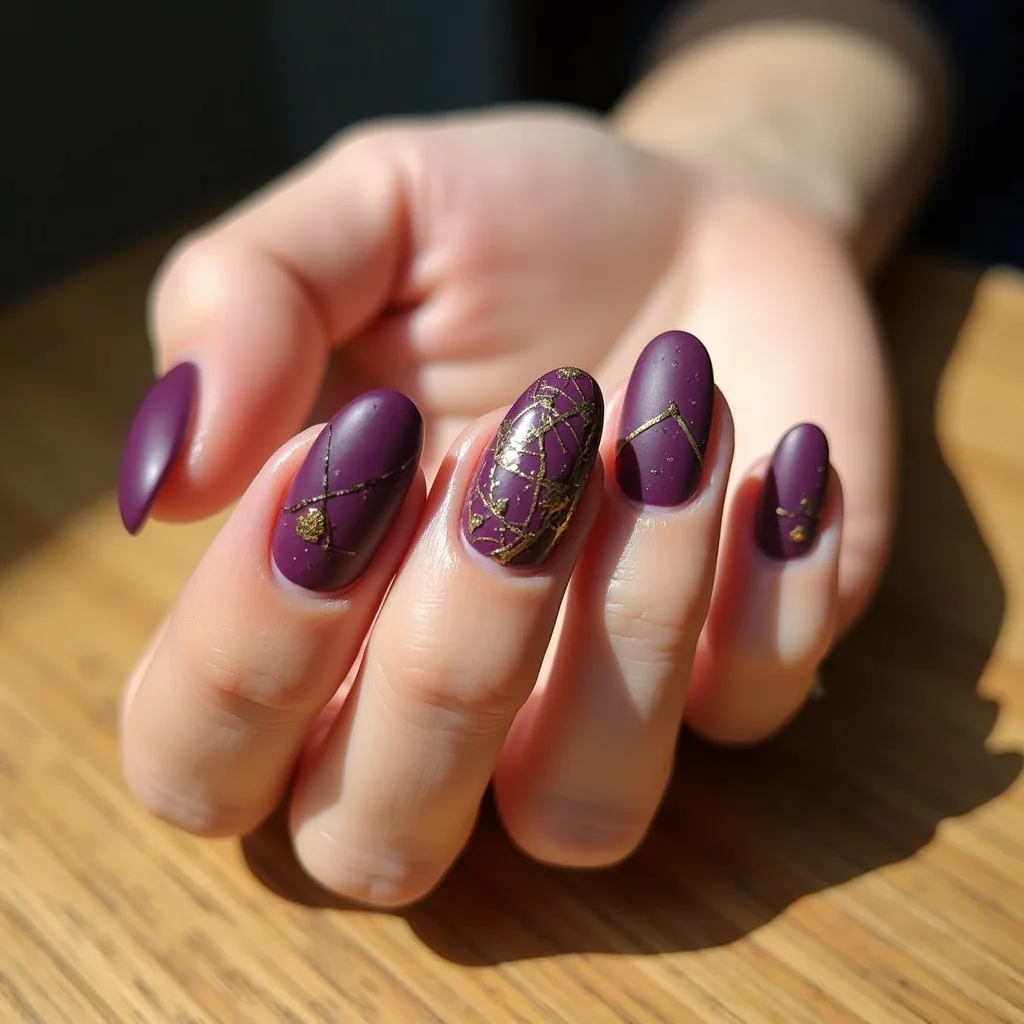 Geometric Plum Almond