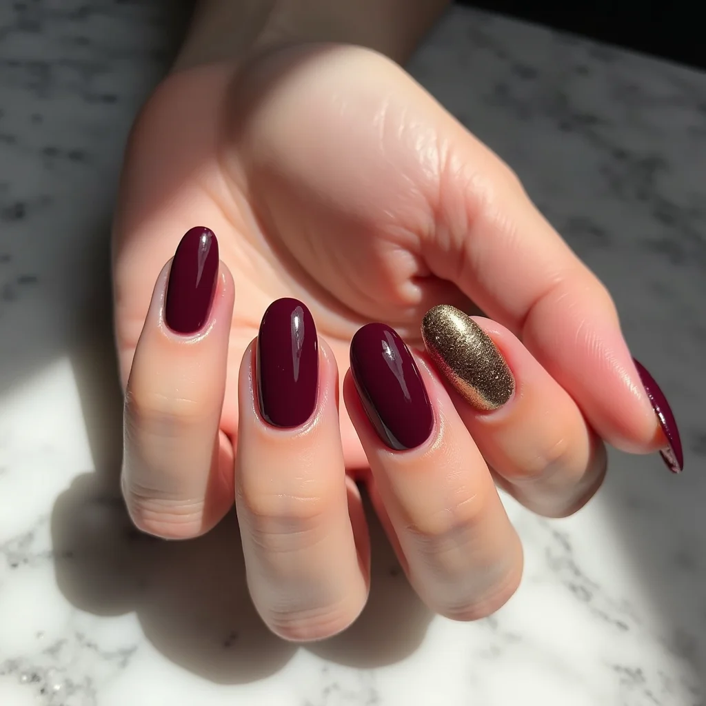 Burgundy Gold Contrast