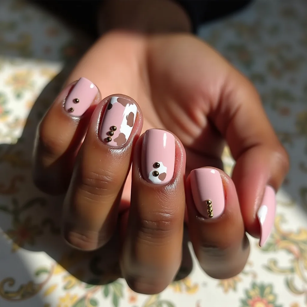 25 Pink Cow Print Nail Designs You Must Try in 2025