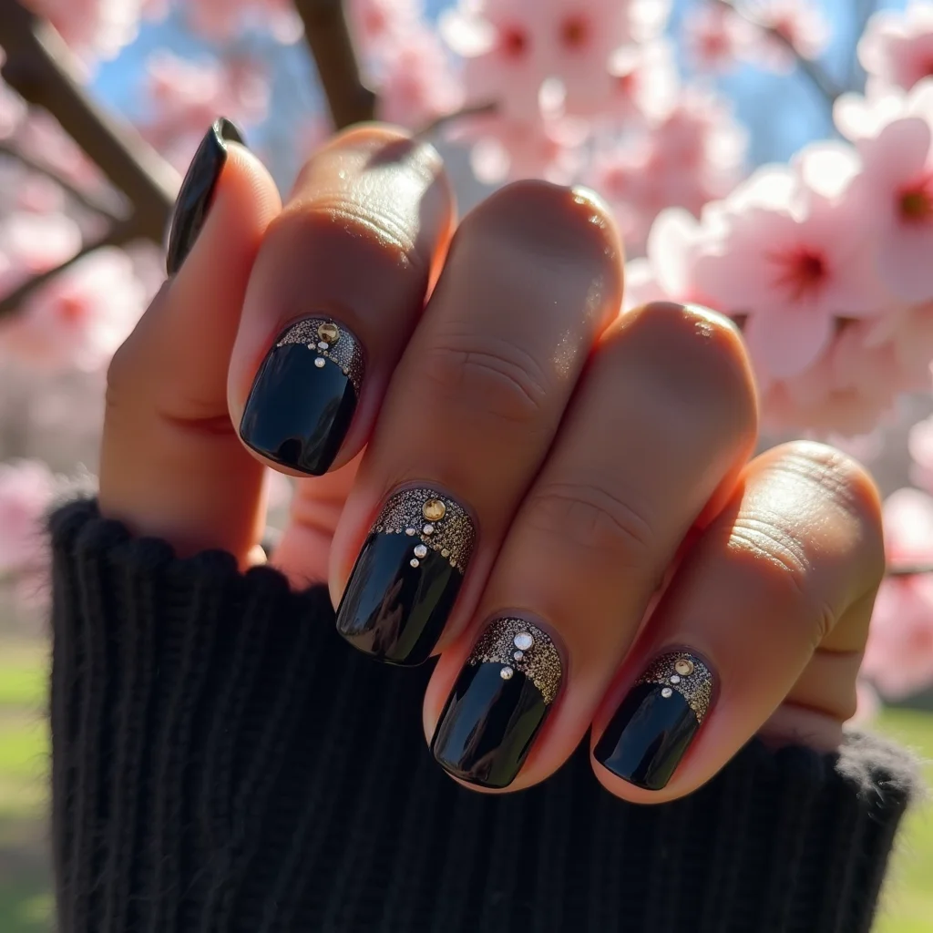 Glittering Black French