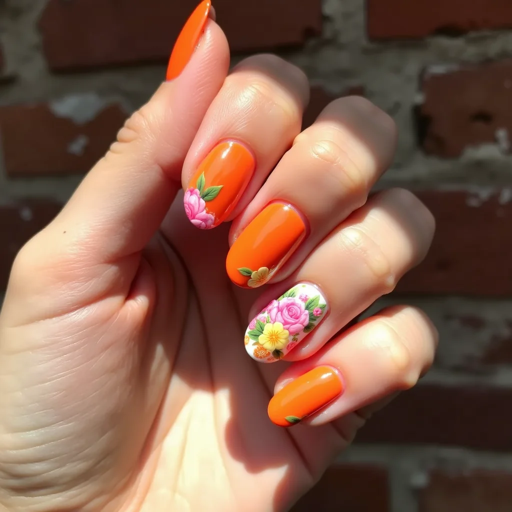 Playful Orange Peonies