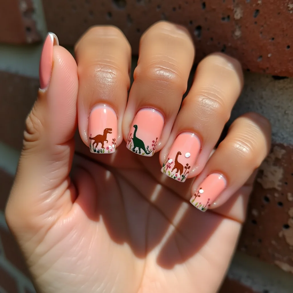 Playful Coral Silhouettes