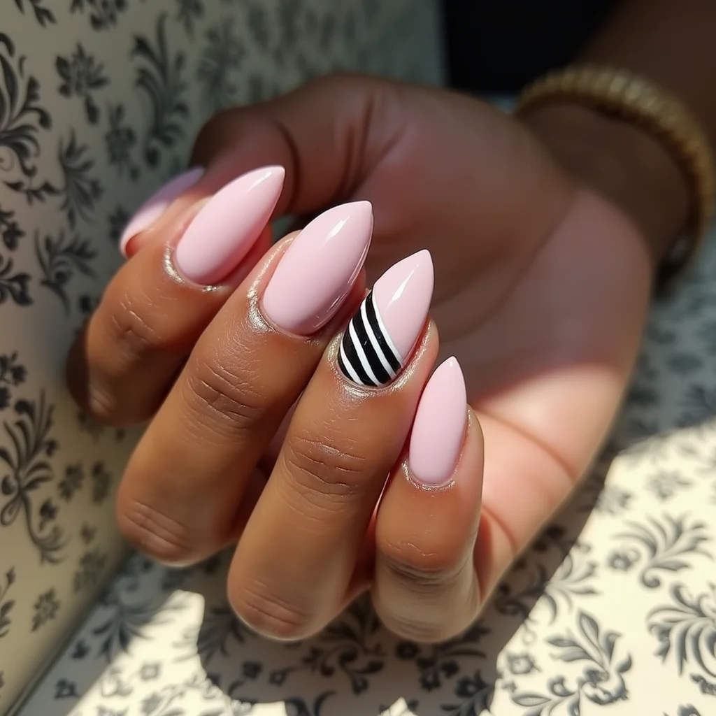 Striking Sheer Pink Stripe