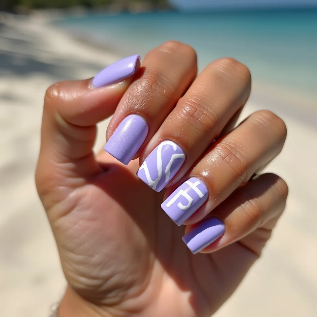Bold Lavender And White