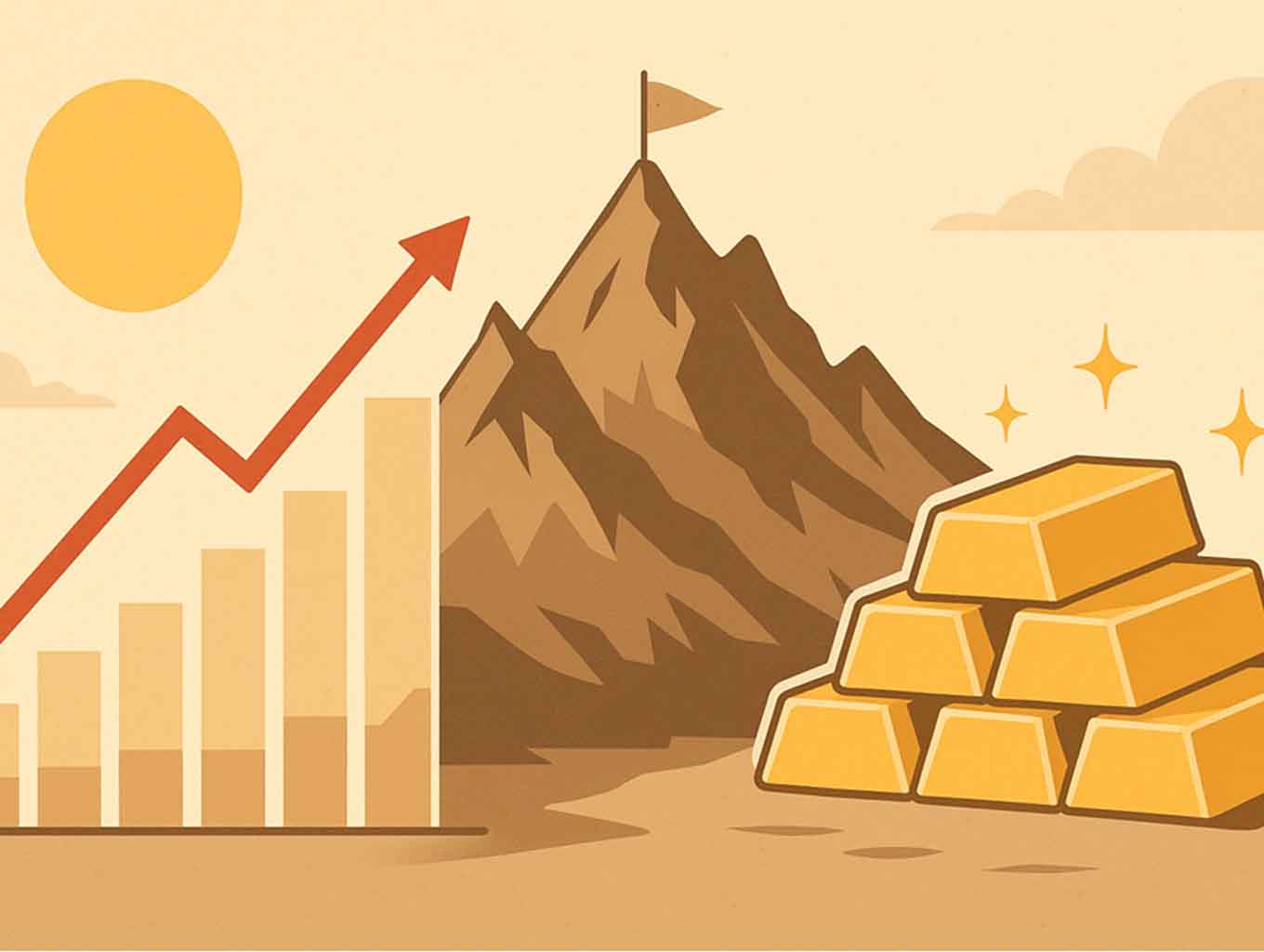 abstract portfolio shift gold