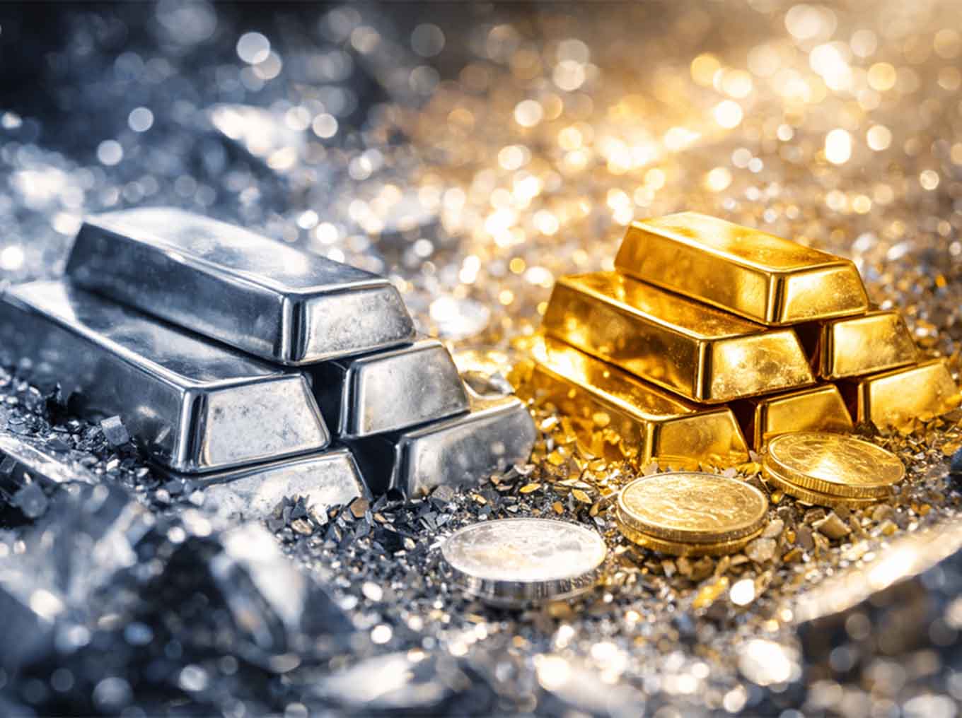 Silver and gold during market volatility