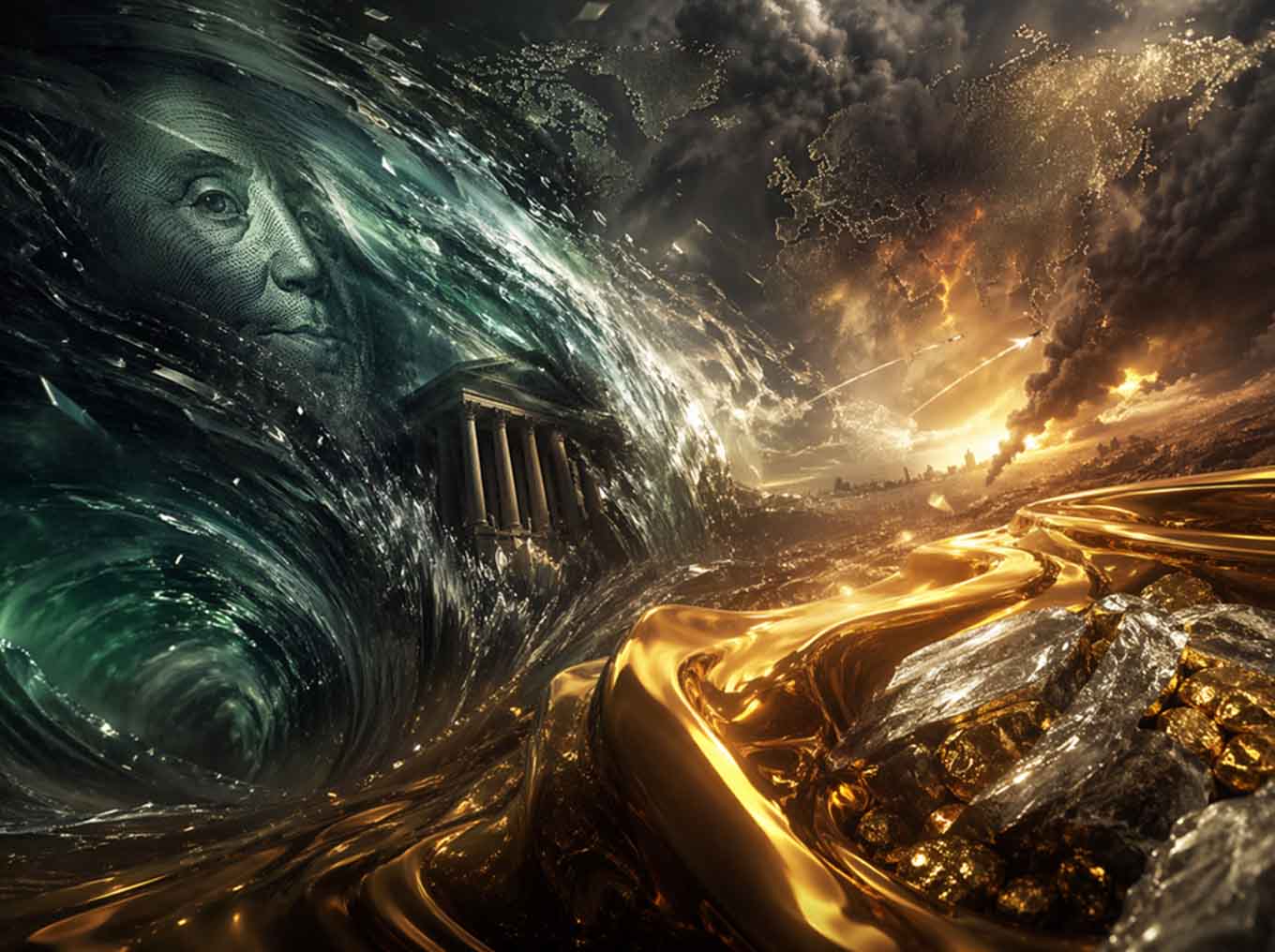 Gold, dollar, and war market stress